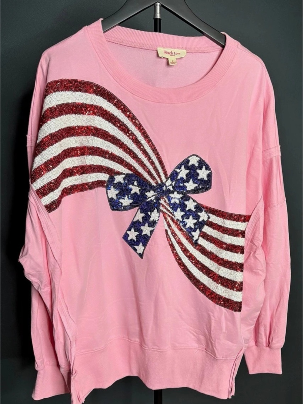 Peach Love Pink Graphic Sweatshirt S,M,L